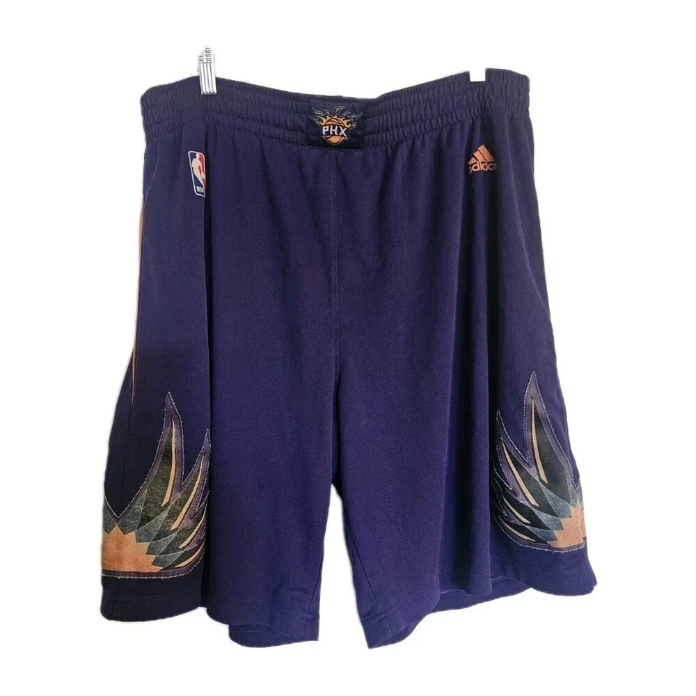 Adidas‎ Authentic Phoenix Suns NBA Basketball Team Swingman Purple Shorts Sz Xl